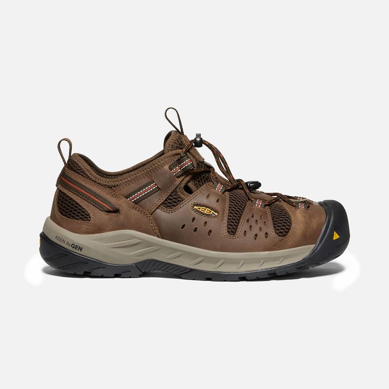 Keen Atlanta Cool II Steel Toe Sicherheitsschuhe Herren DE-63407 Shitake/Rust - Keen Herrenschuhe Br